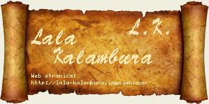 Lala Kalambura vizit kartica